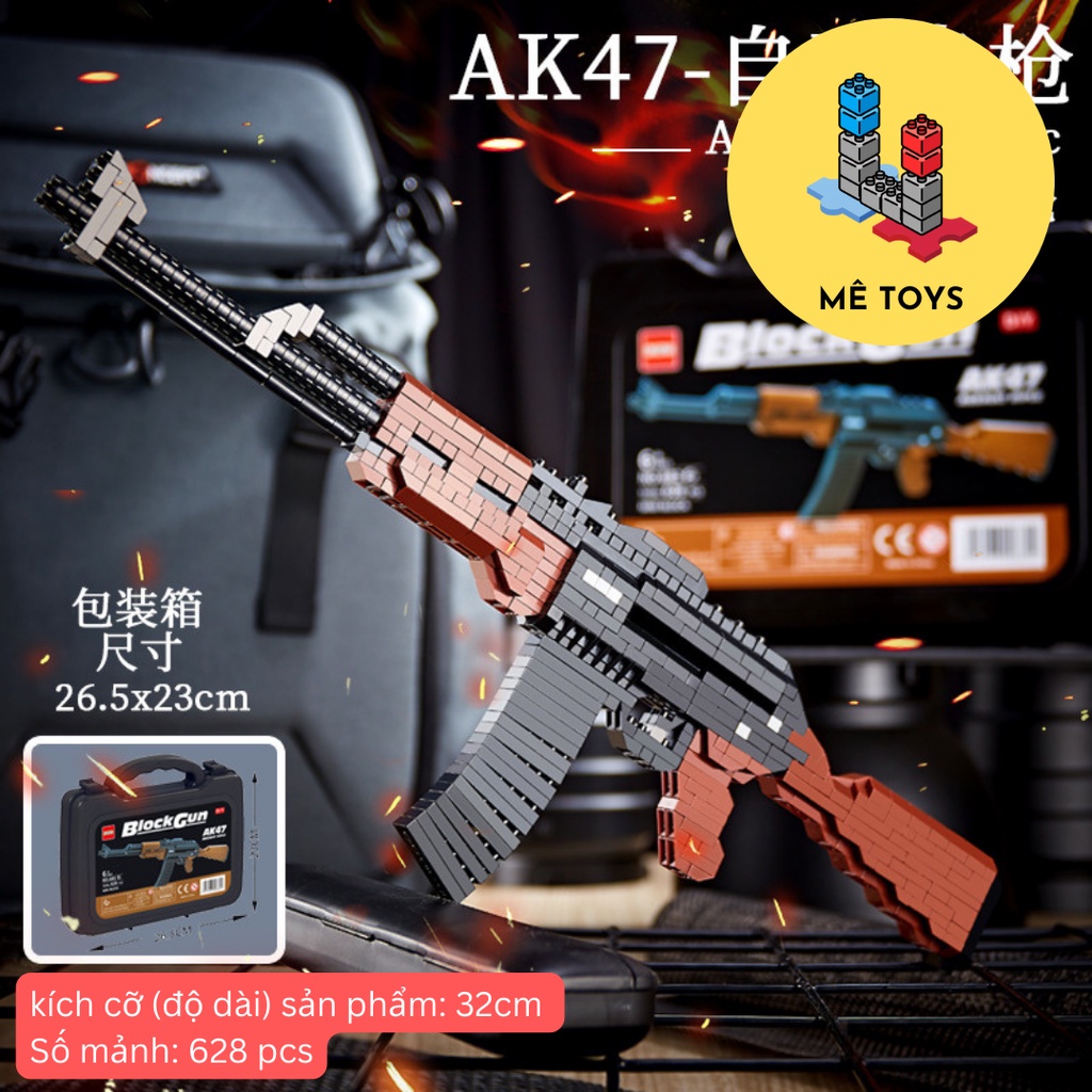 Đồ Chơi Lắp Ráp Mô Hình AK47, VSK94 26-42cm Siêu Ngầu - Mê Toys