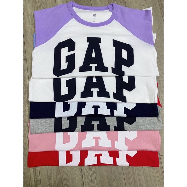 Áo GÁP size đại bé trai bé gái siêu mát phối tay màu năng động sz 4-14Y