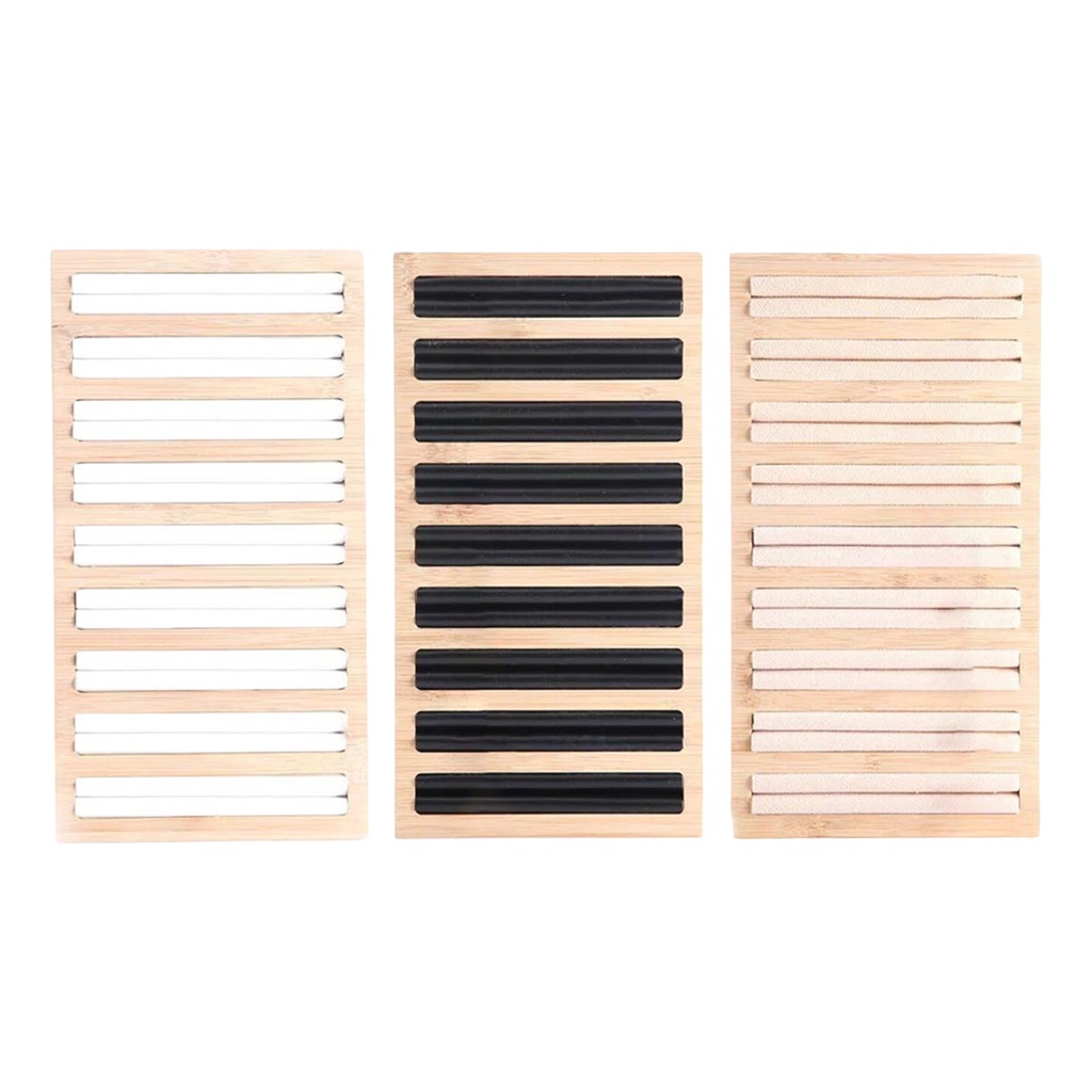 Tấm trưng bày trang sức Devoko bằng gỗ 9 hàng cho khuyên tai dạng hạt/ nhẫn/ vòng cổ/ vòng tay