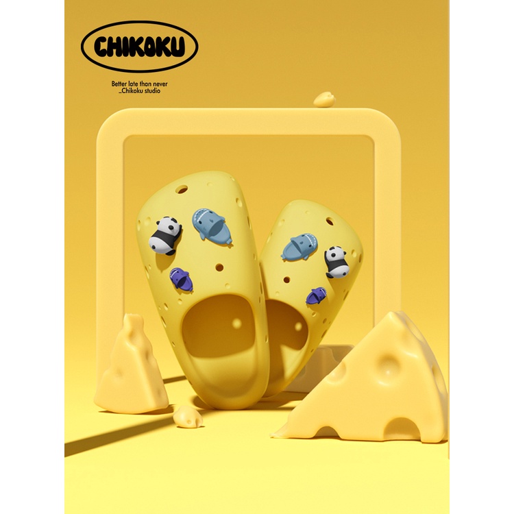 chikoku Korean cheese hole shoes women s summer outdoor wear thick bottom indoor anti-slip not smelly feet couple sandal