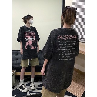 FOCUS local brand Áo thun tay lỡ Nâu xám thời trang nữ vintage áo form rộng unisex 100%cotton