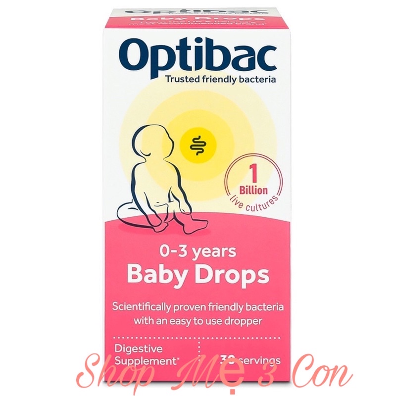 Optibac Hồng dạng giọt Drops