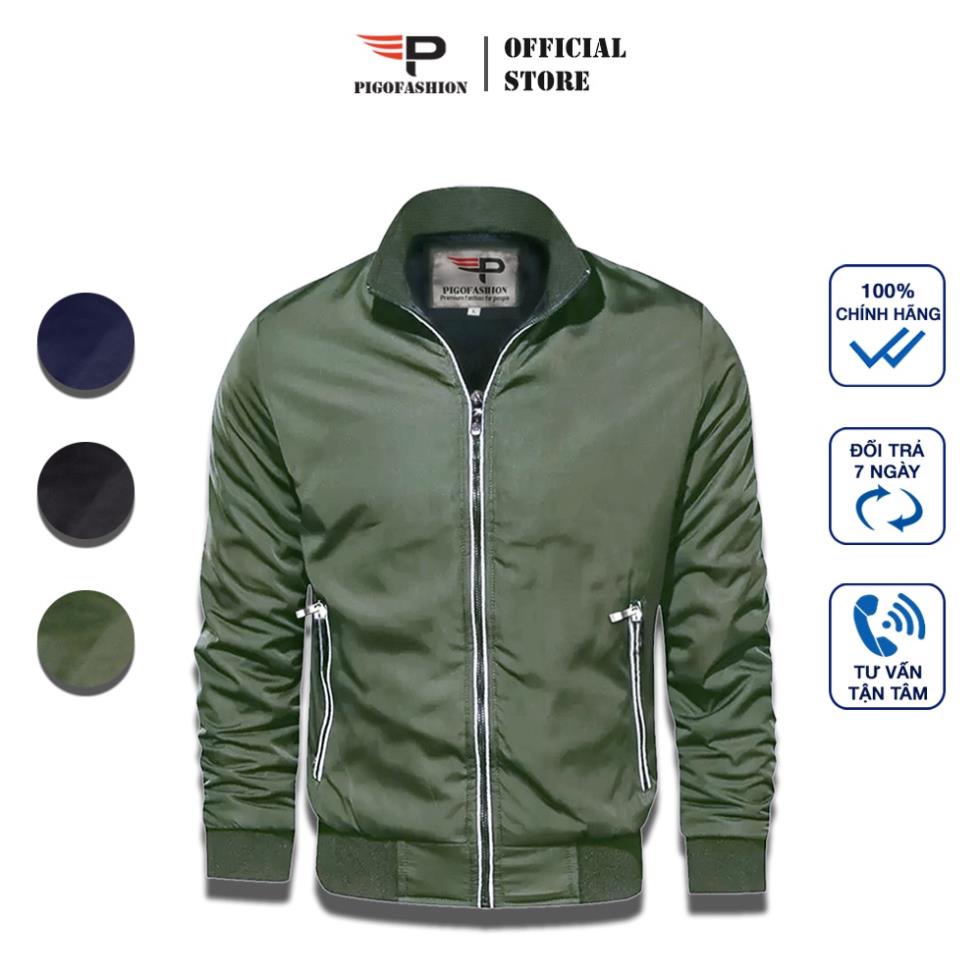 Áo khoác dù nam thoáng mát cao cấp dây kéo dạ quang thời trang Pigofashion AKD36 -N2- chọn màu