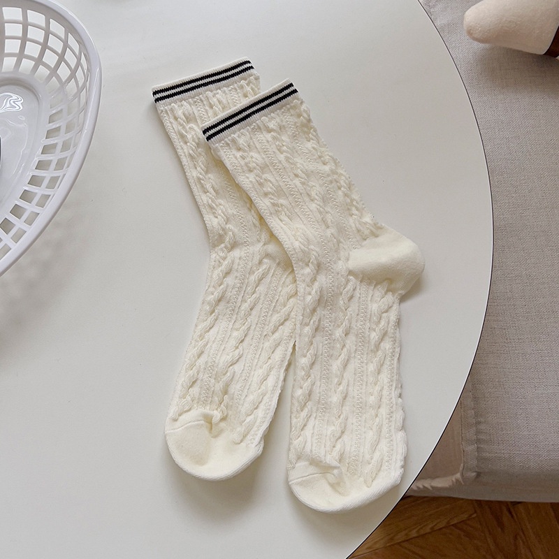 Tất cotton FHYL cổ cao thời trang xuân hè ấm áp dành cho nữ