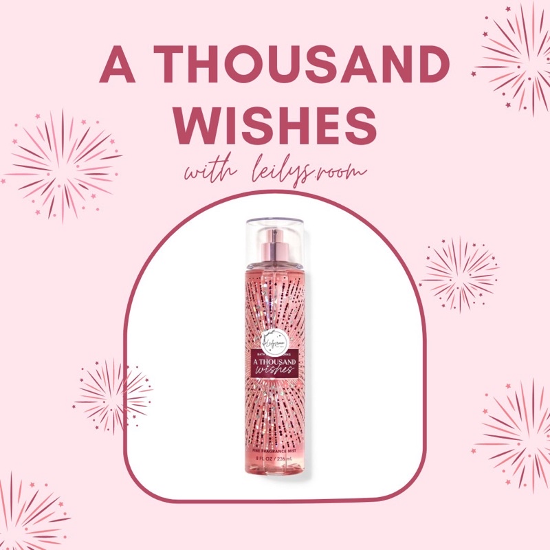 AUTH FULLSIZE Xịt thơm cơ thể Bath & Body Works A thousand Wishes mẫu mới 2022