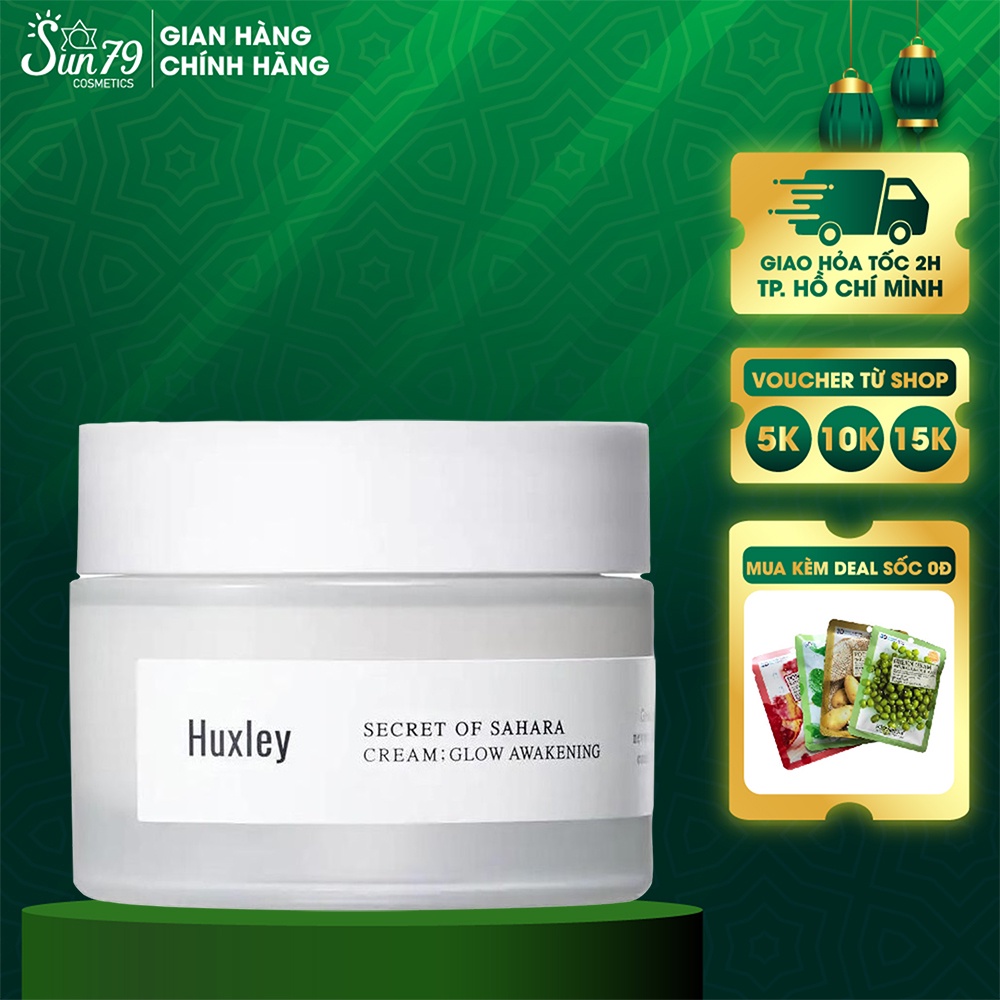 Kem Dưỡng Trắng Da, Giúp Da Căng Bóng Rạng Rỡ Chiết Xuất Từ Xương Rồng Huxley Secret Of Sahara Cream Glow Awakening 50ml