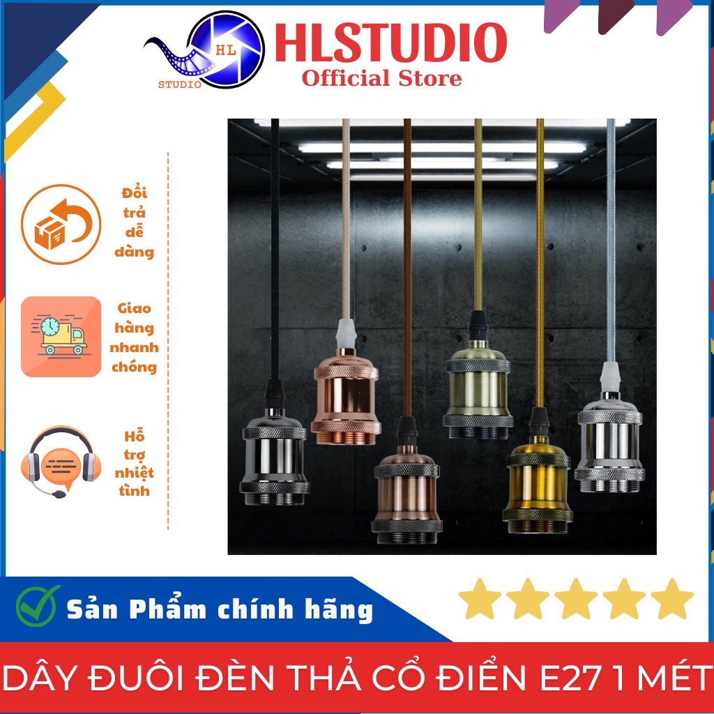 Dây đuôi đèn thả cổ điển E27 1 mét HL Lighting