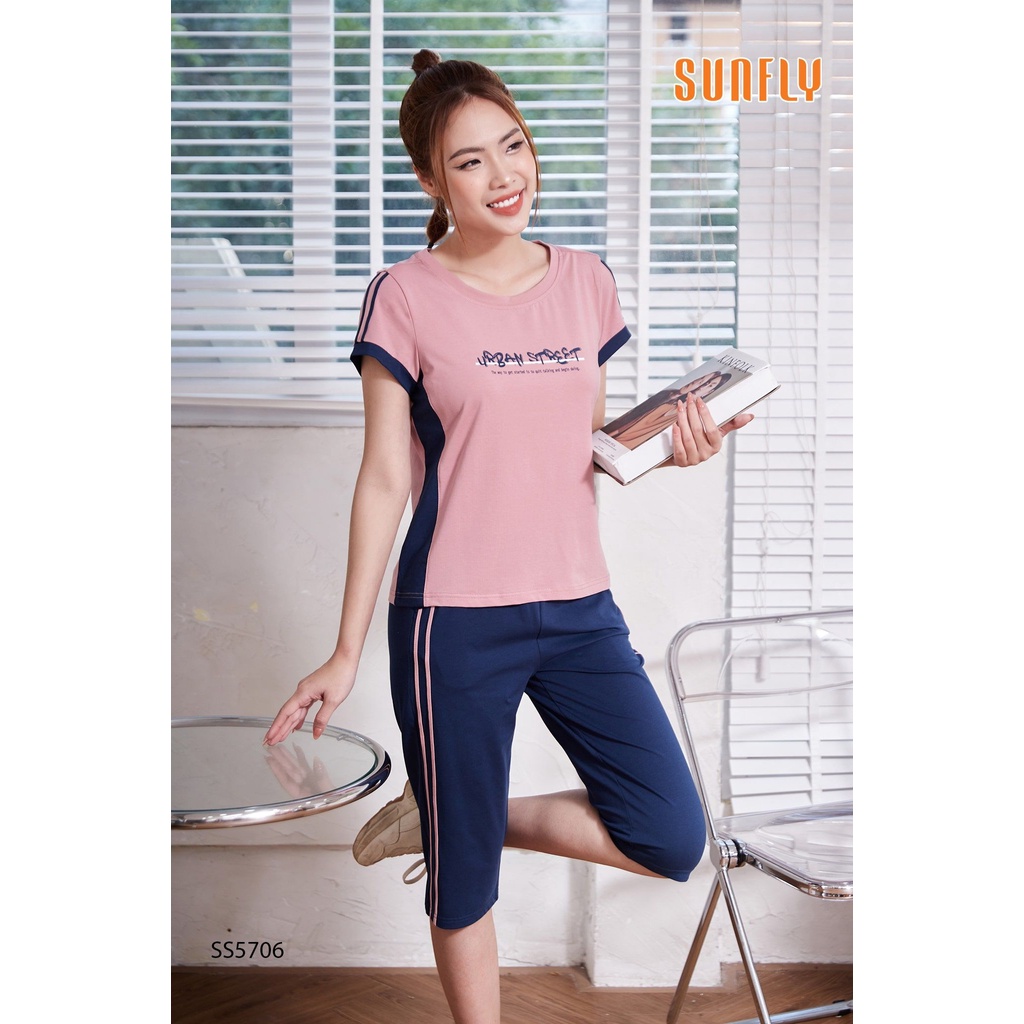 SS5706 - BỘ THỂ THAO COTTON ÁO CỘC QUẦN NGỐ