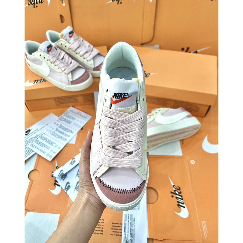 Giày thể thao Blazer Low 77 _Ni'ke hồng_ Blazer hồng phấn hàng cao cấp Full Box