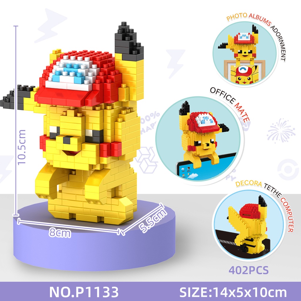 Pikachu Doraemon lắp ghép treo laptop  | Đồ chơi Doo Doo Station