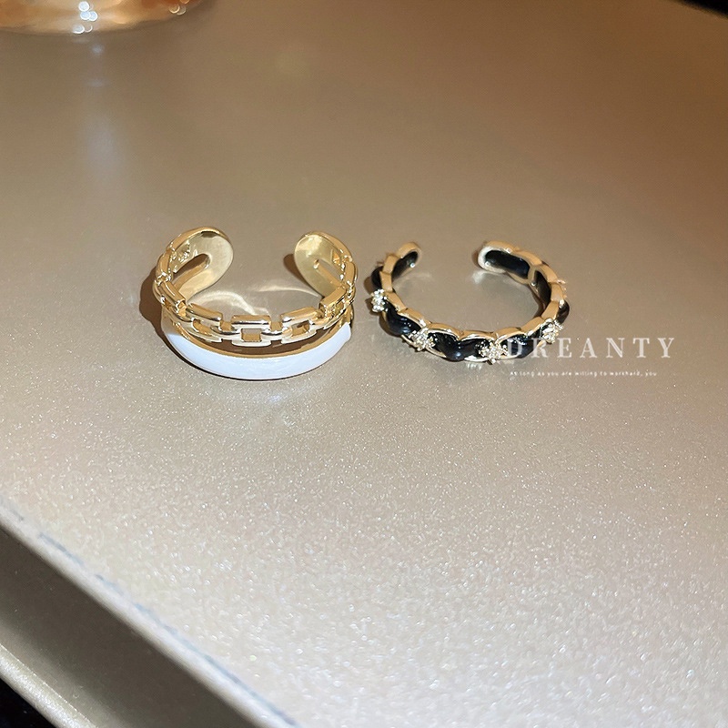 Vòng Đeo Tay Da Hai Lớp Mạ Vàng Đính Đá Zircon Đơn Giản Dễ Phối Đồ Dành Cho Nữ