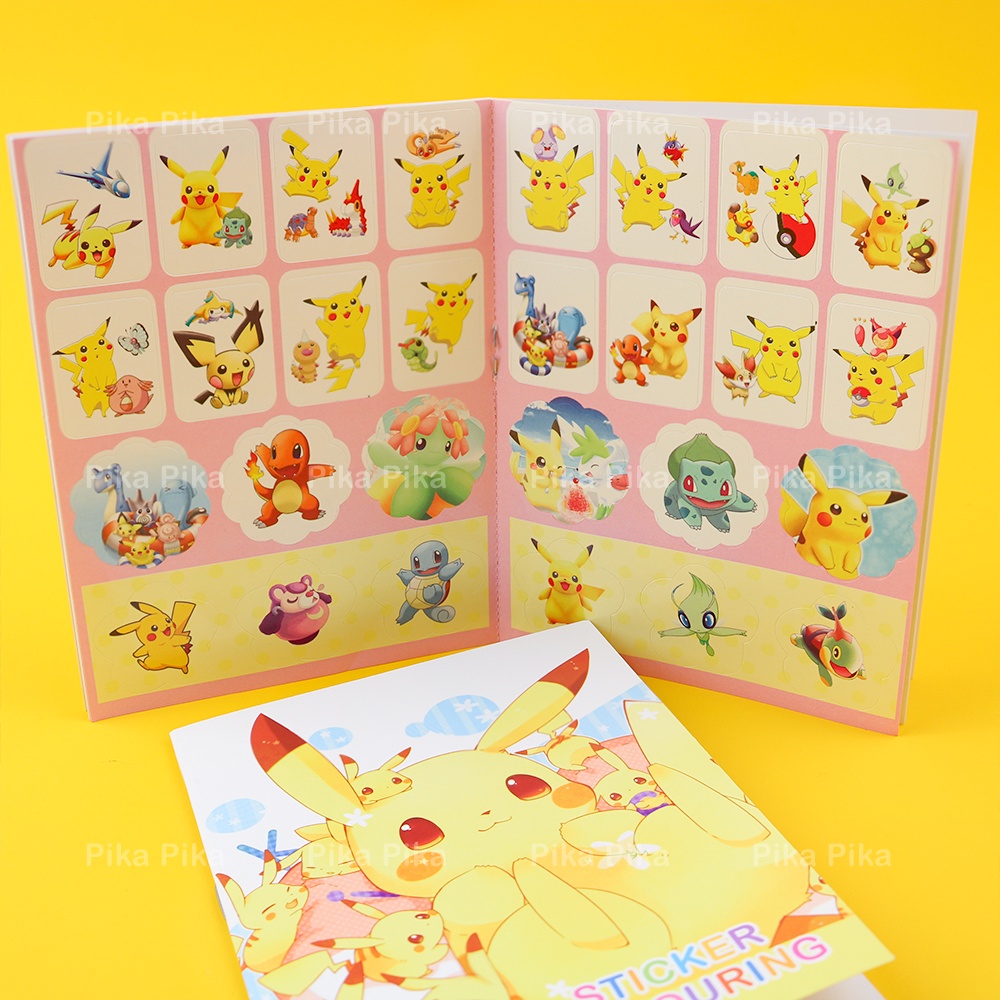 Set sticker tô màu giải trí Pikachu Pokemon dễ thương cute TooYoo BK00374