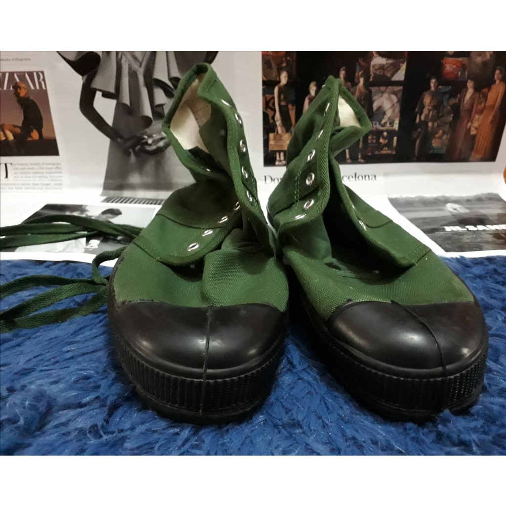 Giày vải lao động màu xanh- Hàng zin chuẩn cấp phát