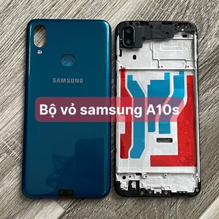bộ xương vỏ samsung A10s ,kèm khay sim,phím,kính camera