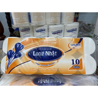 Giấy vệ sinh cao cấp Long Nhật ( lốc 10 cuộn)
