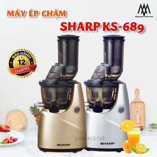 Máy ép chậm sharp ks 689 - ép kiệt bã - cổ phễu to - máy ép trái cây - máy ép hoa quả tốc độ chậm