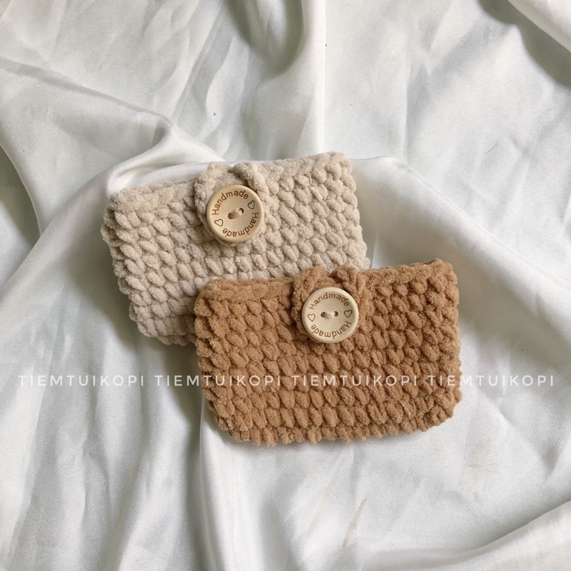 Ví len bông sữa mini