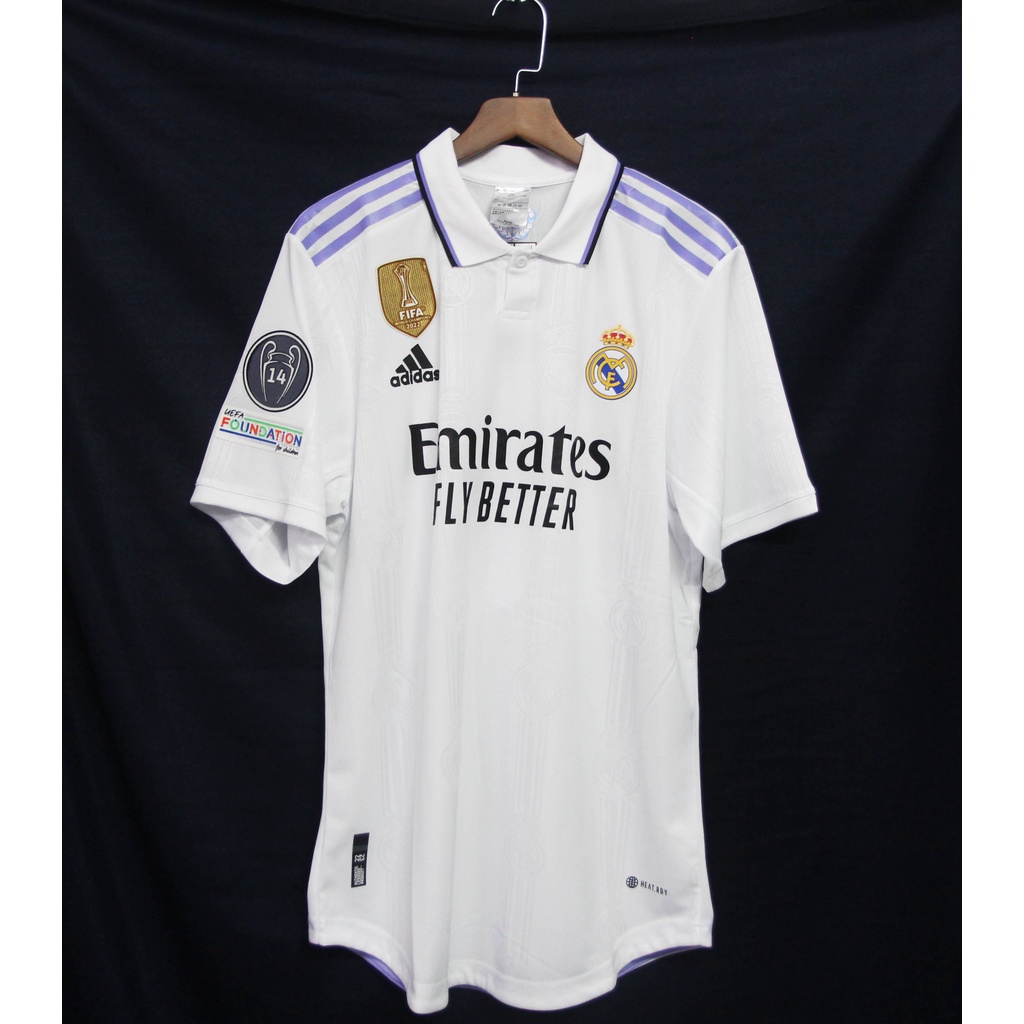 Bộ quần áo bóng đá Clb Real Madrid Trắng sân nhà 22/23 - Bản Player hàng Thái