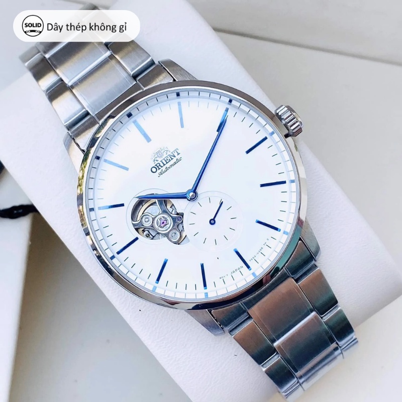 Đồng hồ nam Orient Classic Watch RA-AR010 máy lộ cơ automatic mặt kính cường lực chống nước dây thép đeo tay chính hãng