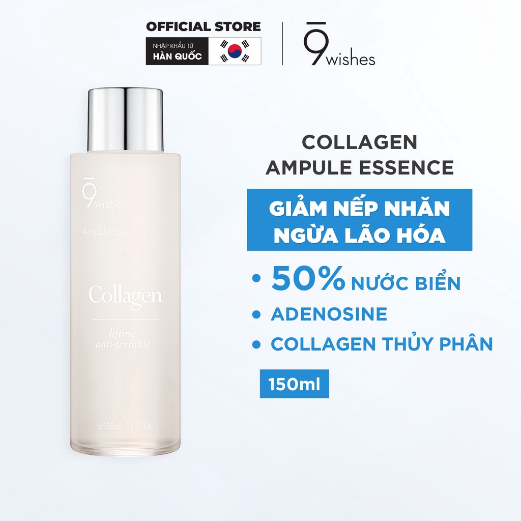 Tinh chất giảm nếp nhăn 9 Wishes Collagen Ampule Essence 150ml