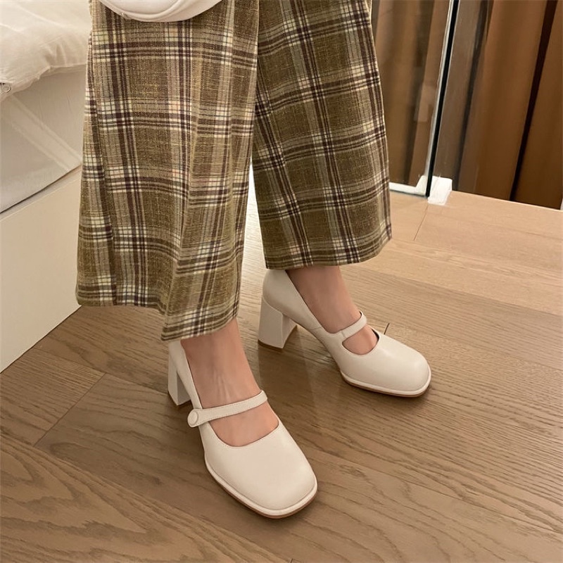 Giày cao gót Mary Jane công sở thanh lịch đế 7cm