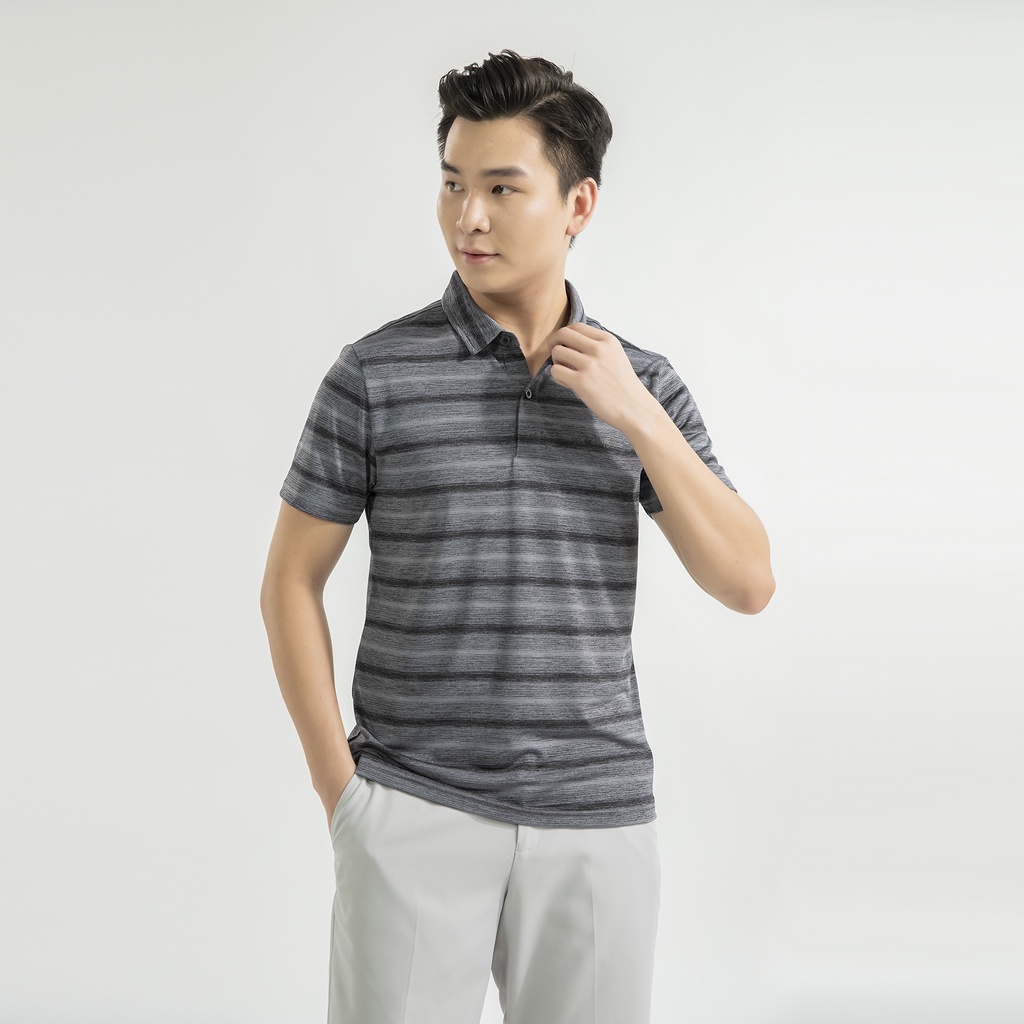 Áo polo nam Aristino tag 595k cổ bẻ co giãn nhẹ from rộng vừa APS016S2