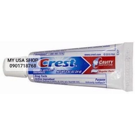 Kem đánh răng du lịch ❤️ Kem đánh răng Crest Fluoride Anticavity mini 24g - Shop nhím yêu