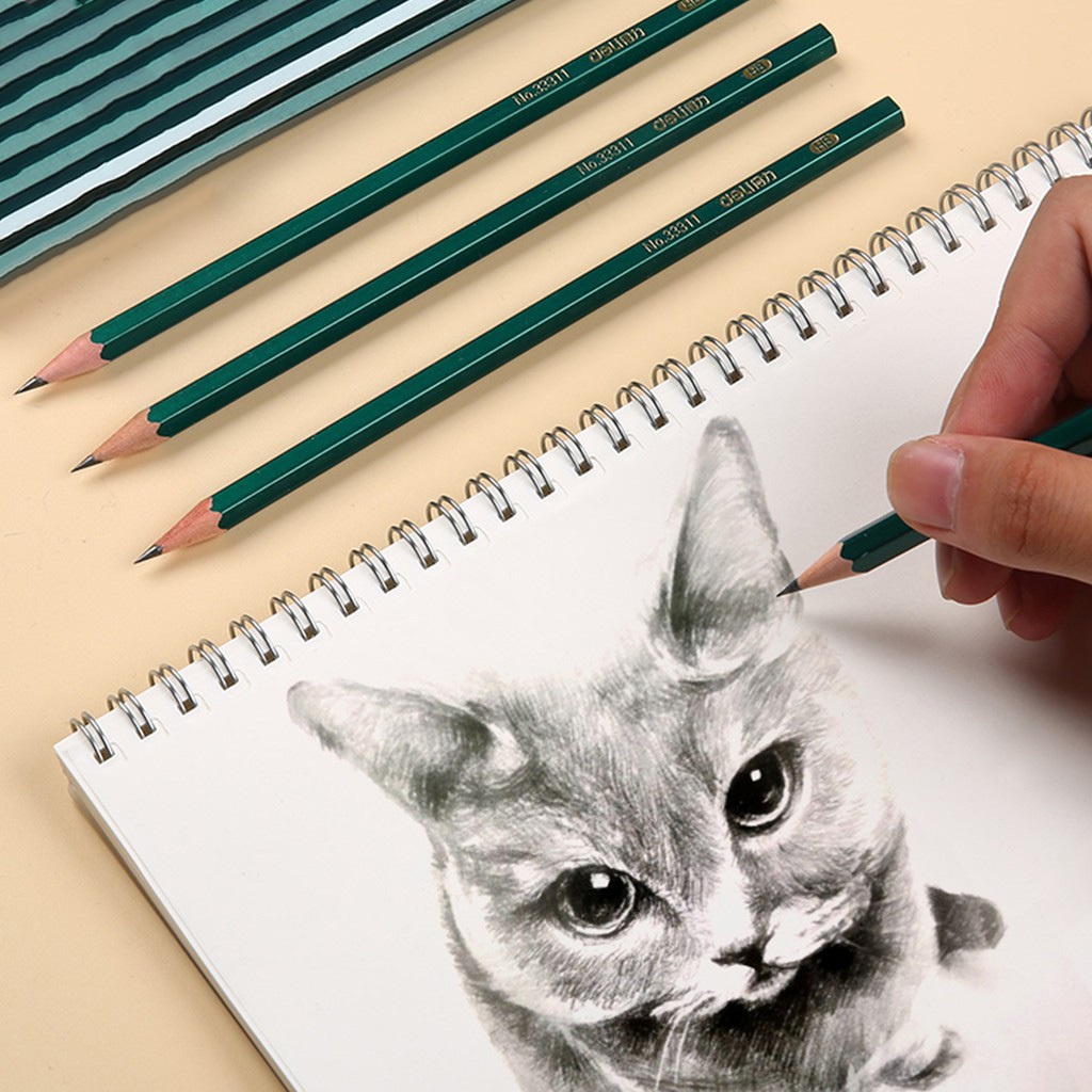 Vỉ 10 bút chì lục giác Deli - loại 2B