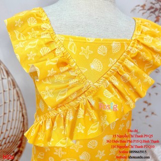 [11-25kg] Đồ Bơi Bé Gái HM - Vàng Sò