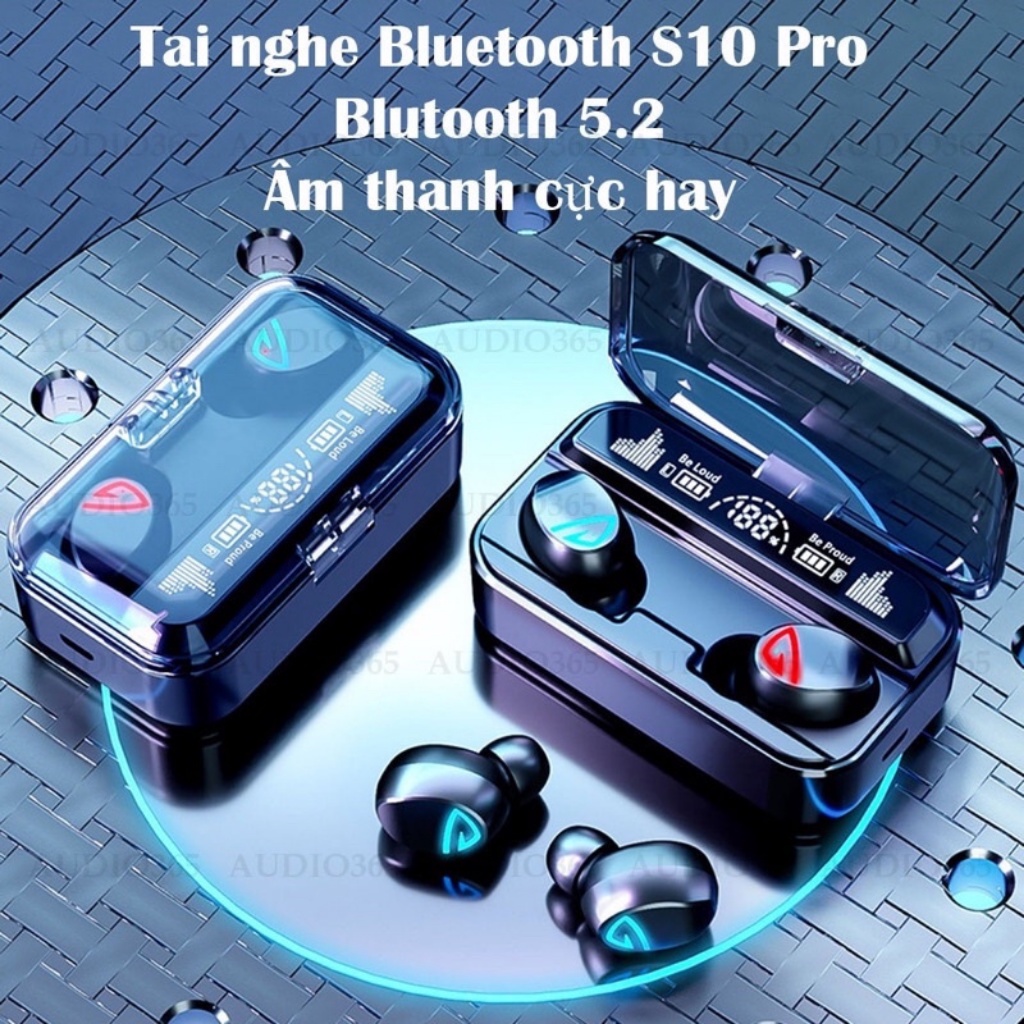 Tai nghe bluetooth Minpro S10 Pro, tai nghe không dây cảm ứng, có mic, nghe nhạc chính hãng