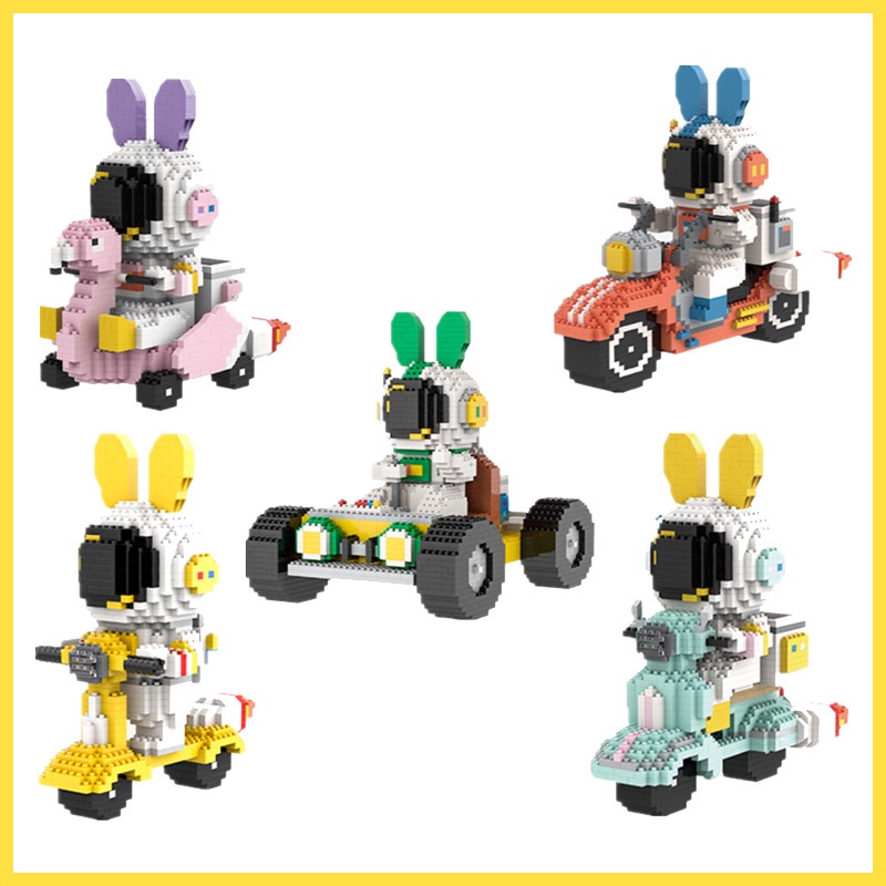 Mô Hình Đồ Chơi Lắp Ráp Xe Mô Tô Phi Hành Gia Cỡ Nhỏ