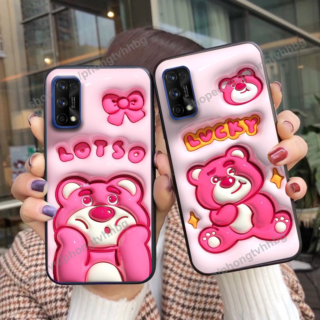 Ốp lưng Realme 7 / Realme 7 Pro GẤU DÂU LOTSO cực hot hit, mẫu hot cute rẻ cực đẹp