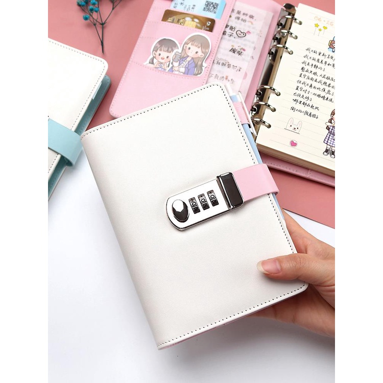 Sổ Nhật Ký Khóa Mật Khẩu Đa Năng Hình Vuông Có Mật Khẩu