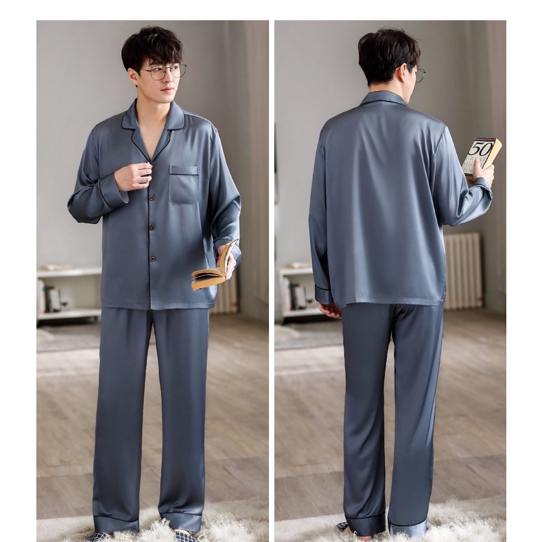 Bồ đồ Pijama lụa cao cấp mát mịn thấm hút khử mùi T12 - Beemanor