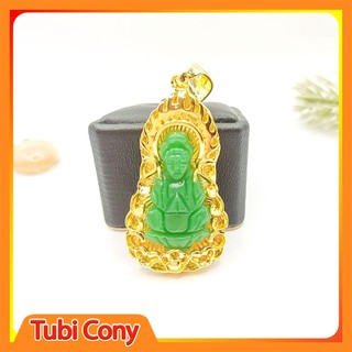Mặt dây chuyền quan âm xanh - bình an - an nhiên