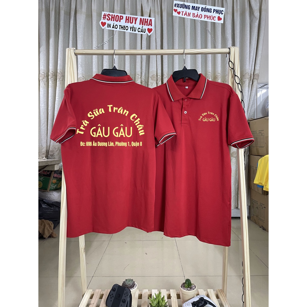 In Áo Polo Theo Yêu cầu , vài Cá Sấu Poly Thái dày, không xù lông! Áo Nhóm - Quán Ăn -Trà Sửa - Quán Nhậu