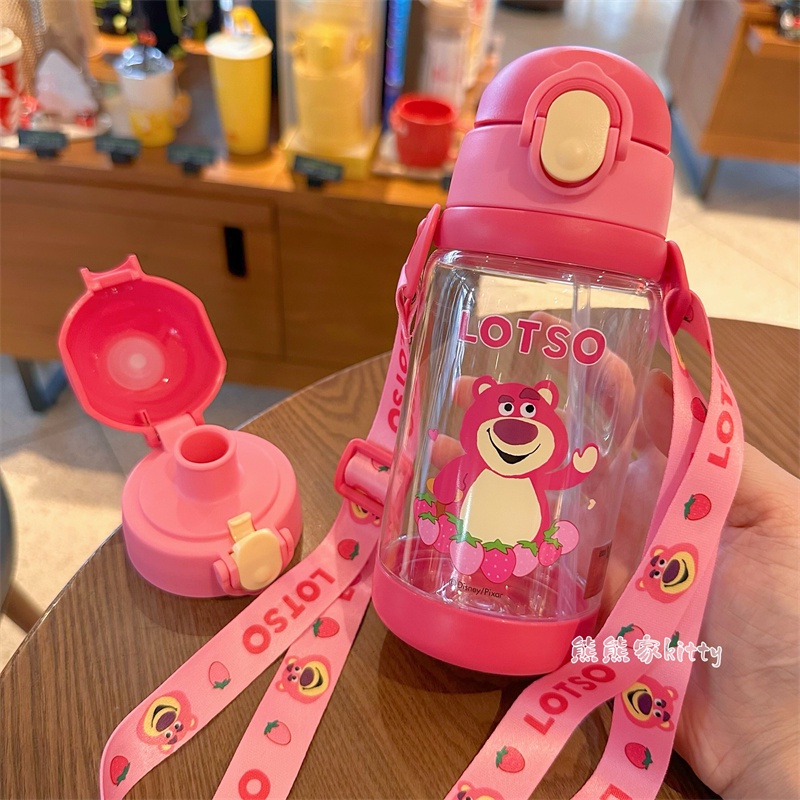 Bình Nước 550ml Kèm Ống Hút + Bình Nước Họa Tiết Disney Frozen Dễ Thương Cho Bé