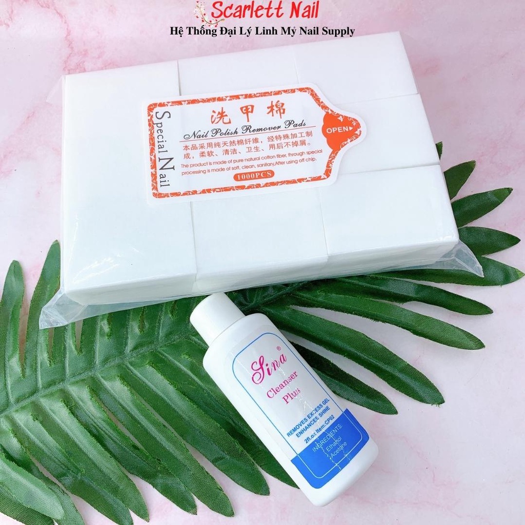 Combo Giấy Lau Gel và Nước Lau Gel Sina Dung Tích 60ml Tiện Lợi