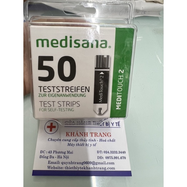 (chính hãng) Que Thử Đường Huyết Medisana Meditouch 2, hộp 50 que