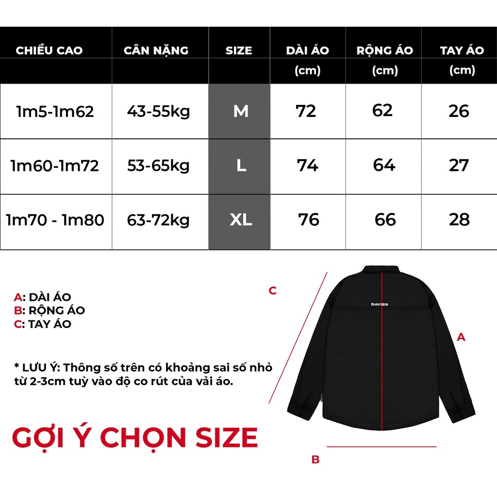 Áo sơ mi nam nữ dài tay form rộng nhiều màu local brand Davies Long Sleeve Uni Shirt | D27-S8