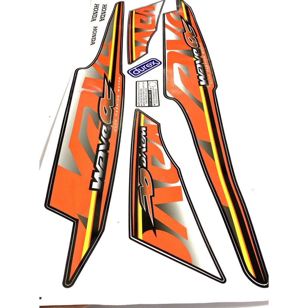 Tem wave, Tem dời WAVE ALPHA MẪU HÓT. ĐỦ MÀU. Dán cho Wave 50cc/100cc/110cc Mẫu Mới 2022 vip1