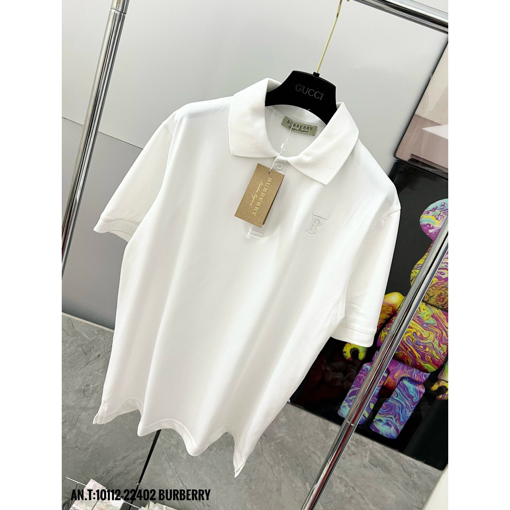 Áo thun POLO Nam Burberry Trắng 2023 - Chất Liệu Cotton 100%