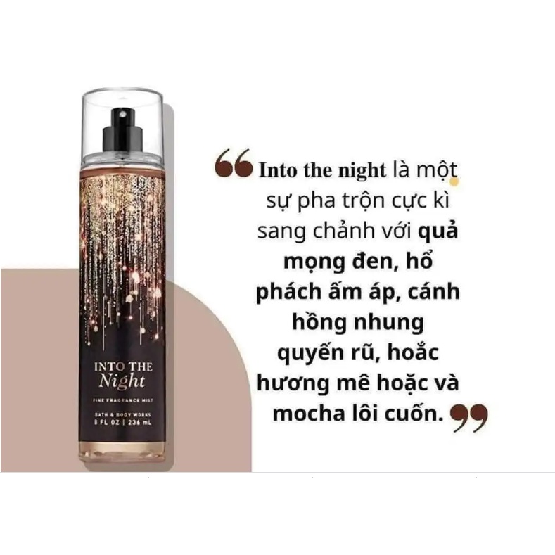 Xịt thơm Body mist Into The Night 236ml