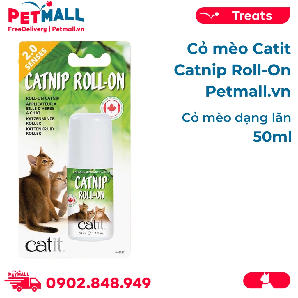 Cỏ mèo Catit Catnip Roll-On 50ml - cỏ mèo dạng lăn Petmall