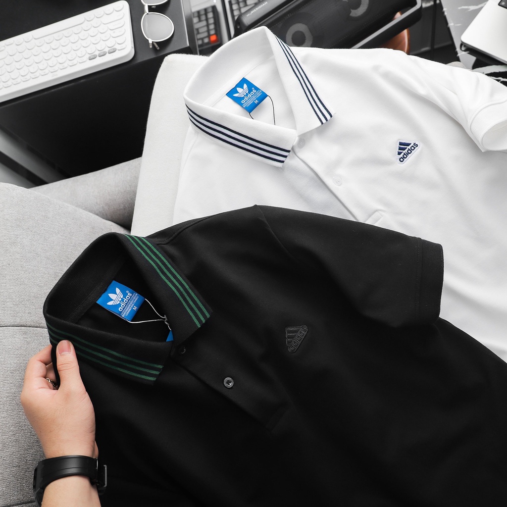 Áo polo viền cổ , polo thêu das