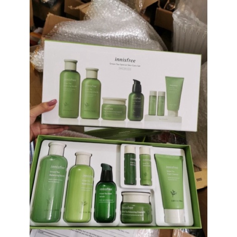 BỘ DƯỠNG TRÀ XANH 7 MÓN INNISFREE GREEN TEA BALANCING SPECIAL SKIN CARE EX