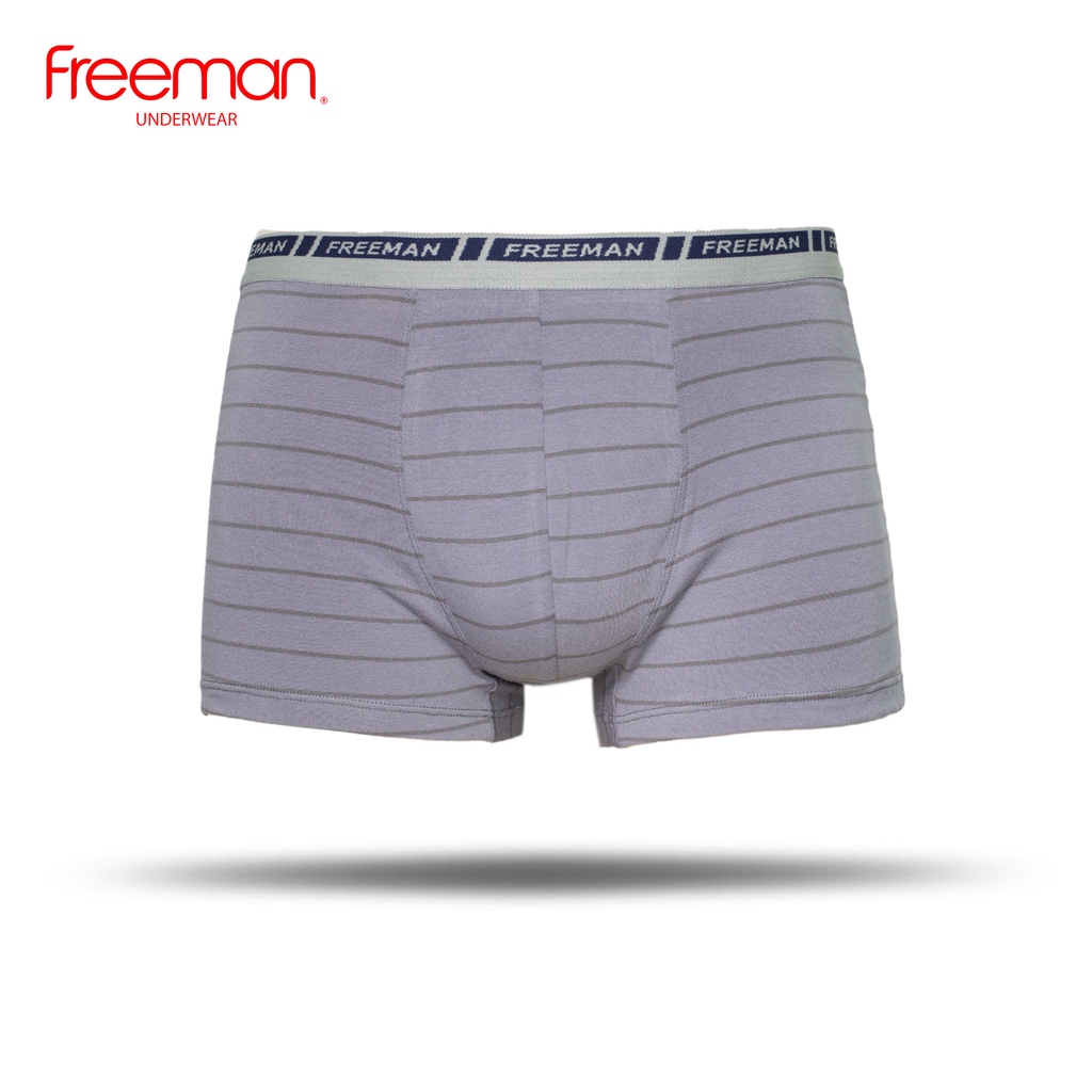 Quần lót boxer nam Freeman thiết kế sọc trẻ trung, chất liệu cotton thấm hút mồ hôi tốt BO507