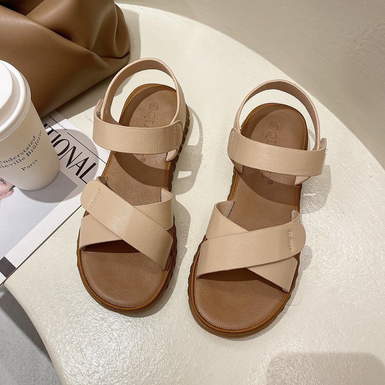 Giày sandal đế bằng quai chéo nhiều màu cực hót trend - LK51