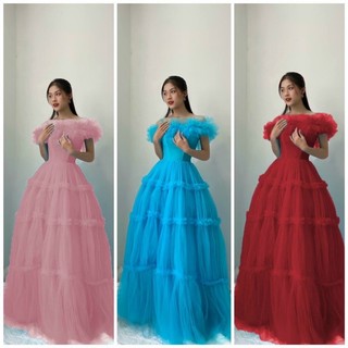 ĐẦM MAXI DÚN TRỄ VAI