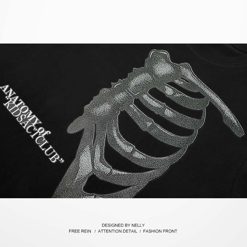 Áo thun Nelly ngắn tay in hình "ANATOMY OF KIDSACT CLUB" áo phông